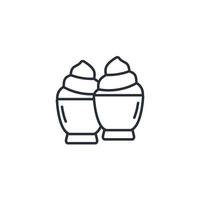 whipped cream icons  symbol vector elements for infographic web