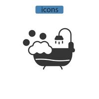 iconos de baño símbolo elementos vectoriales para web infográfico vector