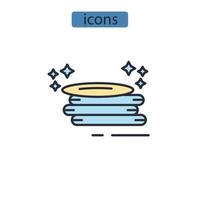 iconos de lavandería símbolo elementos vectoriales para web infográfico vector