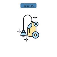 vacuuming icons  symbol vector elements for infographic web