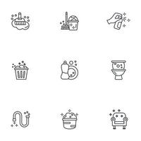 house cleaning icons set . house cleaning pack symbol vector elements for infographic web