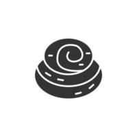 Cinnamon roll icons  symbol vector elements for infographic web