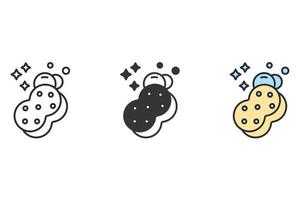 Sponge icons  symbol vector elements for infographic web