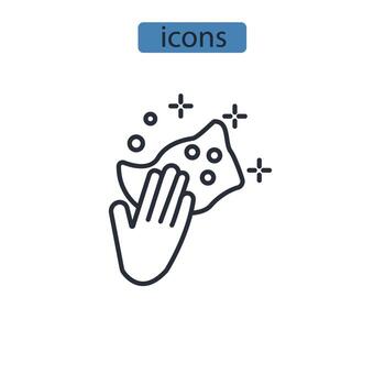 dusting icons  symbol vector elements for infographic web