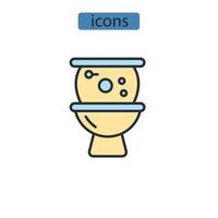 WC iconos símbolo elementos vectoriales para infografía web vector