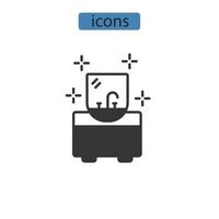 washbasin icons  symbol vector elements for infographic web