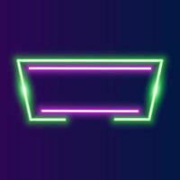 Futuristic Technology Retro Neon Frame Border. vector