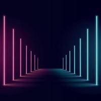 Abstract neon background with colorful beams of lights illustration. vector