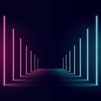 Abstract neon background with colorful beams of lights illustration. vector