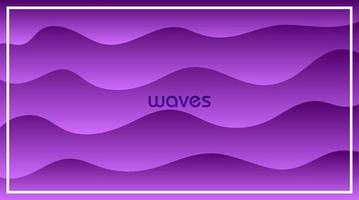 abstract waves paper cut background with purple vector