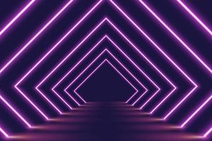 Abstract neon background with colorful beams of lights illustration. vector