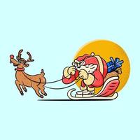 Santa Claus with deer vector