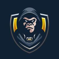 MONKEY WIZARD MASCOT LOGO vector