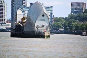 London in the UK in June 2022. A view of the Thames Barrier in London photo