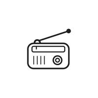 diseño de símbolo de ilustración de vector de icono de radio