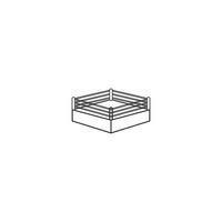 boxing ring icon vector