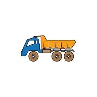 Dump truck icon vector