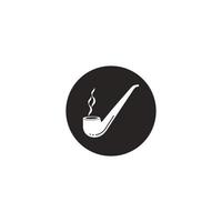 icono de pipa de fumar vector