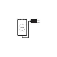 mobile phone charger icon vector