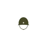 Army helmet icon vector