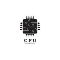 chip processor icon vector