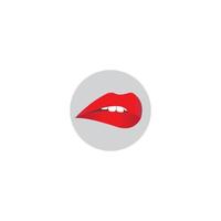 logotipo de labios rojos vector