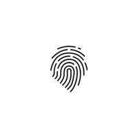 fingerprint logo vector illustration template design.