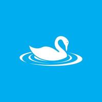 plantilla de diseño de ilustración de vector de logotipo de cisne