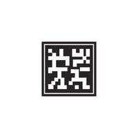 icono de código qr vector