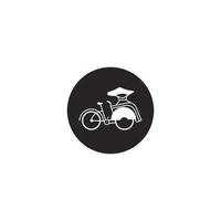 pedicab  icon vector