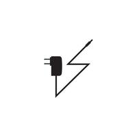 mobile phone charger icon vector