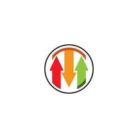 three arrows logo vector