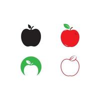 Apple fruit logo vector