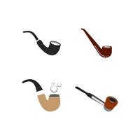 Smoking pipe icon vector