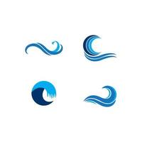 logo de onda de agua vector