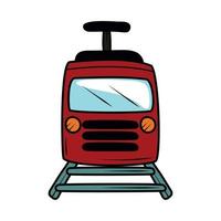 icono de transporte de tranvía vector