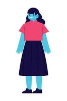 personaje de mujer joven vector