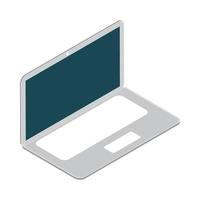 isometric laptop computer vector