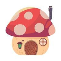 mushroom enchanted house vector