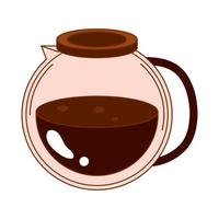 icono de cafetera vector