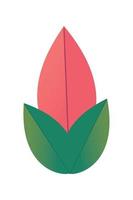 flower and leaf vector