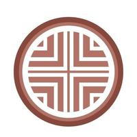 korean circle ornament vector