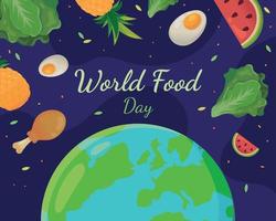 celebración del día mundial de la alimentación vector