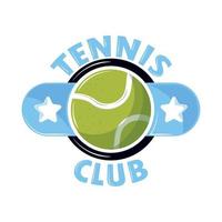 tennis sport club stamp vector