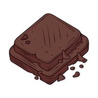 delicious cocoa cake vector