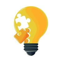 light bulb puzzles vector