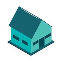 blue house icon vector