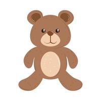 baby teddy toy vector