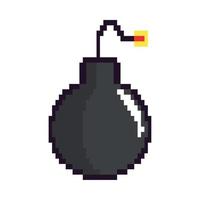 bomb pixel art vector