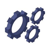 gears setting icon vector